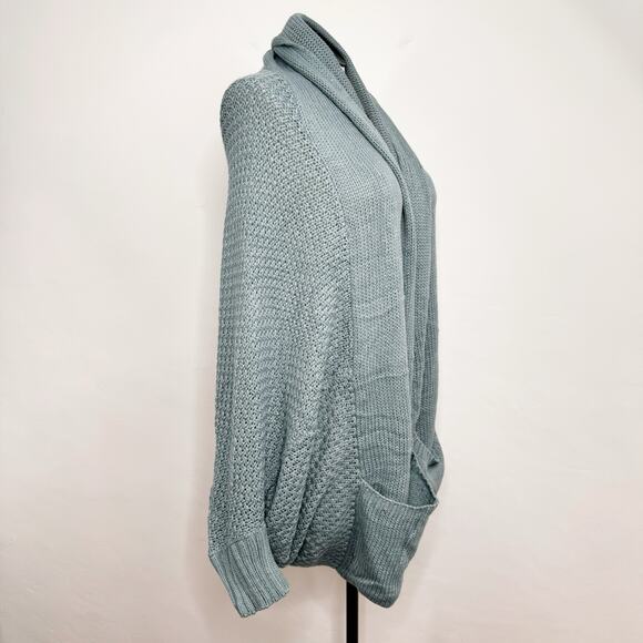 NWT Davi & Dani Dolman Sleeve Knit Pattern Cardigan Blue Casual Boho Size 3XL - Picture 5 of 14